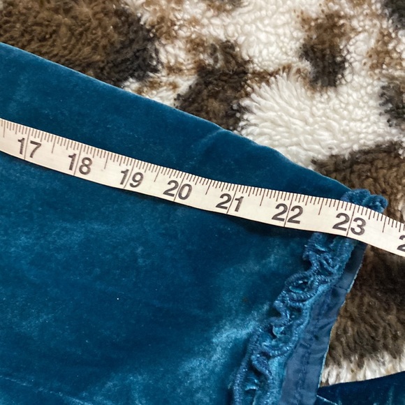 Chicos Velvet Dark Teal Open Front Jacket w/ Matching Scarf Size 2(L/12) - Picture 8 of 11